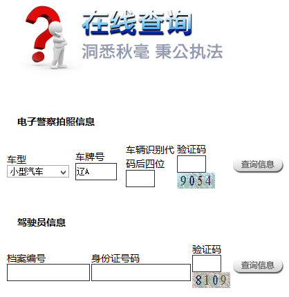 沈阳市公安局违章查询系统